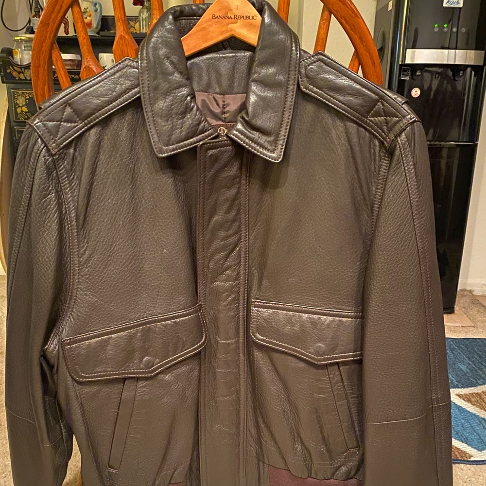 Brand New Brown Men’s Bomber Jacket 100% Lamb